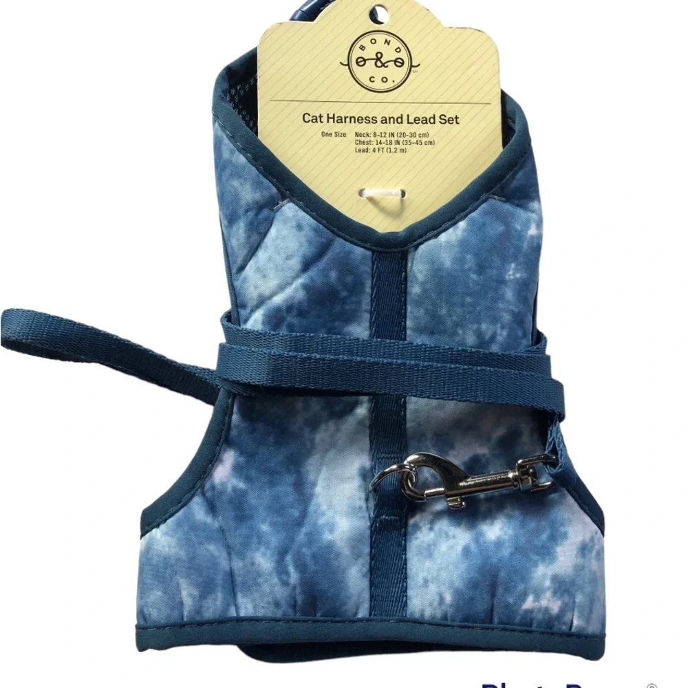 NWT cat harness Lead Set Tie Dye OS